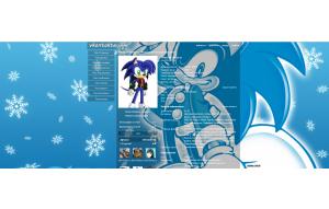 Sonic Christmas Blue тема для контакта