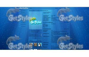 HD Blue Water тема для контакта