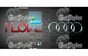 I LOVE AUDI тема для контакта