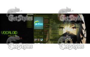 Gumipoid_vocaloid green тема для контакта