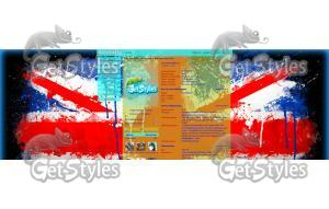 Британский флаг тема для контакта