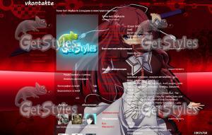 anime girl тема для контакта