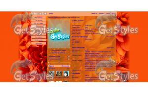 Оранжевый цветок тема для контакта