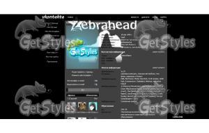 zebrahed тема для контакта
