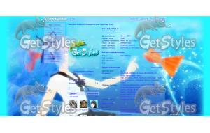 Мику с рыбками тема для контакта