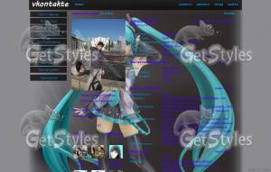 Hatsune miku тема для контакта
