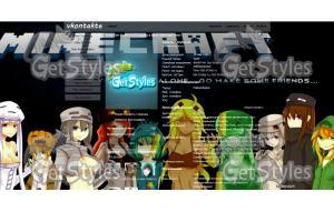 minecraft тема для контакта