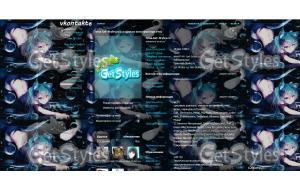 Hatsune Miku тема для контакта
