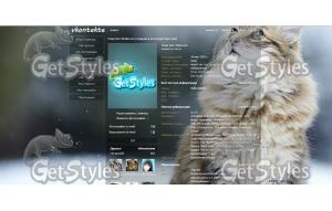 winter cat тема для контакта