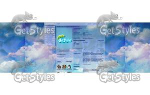 cute pale blue clouds мил тема для контакта