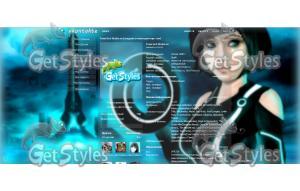Tron legacy Quorra fashio тема для контакта