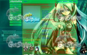 Hatsune Miku тема для контакта