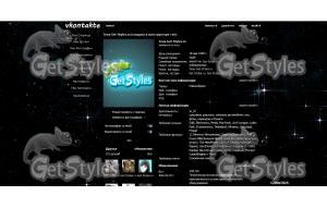 Space Black Edition тема для контакта