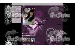 Emo_zwart тема для контакта