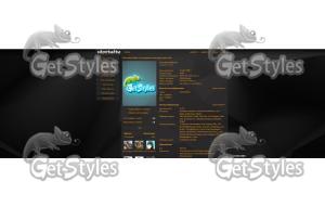 Minimalism black crystal  тема для контакта