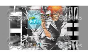 Black and White Ichigo Ku тема для контакта
