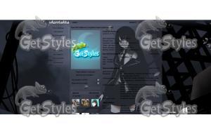 Black Anime 1440x900 тема для контакта