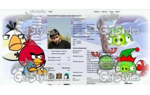 Angry Birds тема для контакта