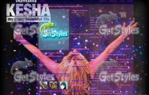 KE$HA my crazy beautiful тема для контакта