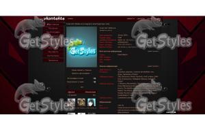 dark red gray тема для контакта