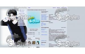Gackt blue theme тема для контакта