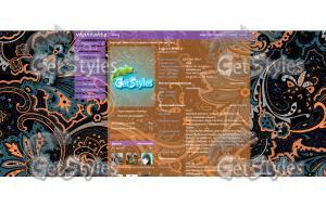 Красивый восточный узор тема для контакта