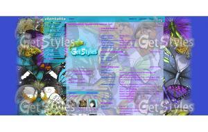 Разноцветные бабочки тема для контакта