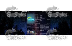 violet space galaxy star тема для контакта