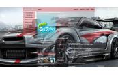 Серебряное с красным авто