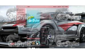 Серебряное с красным авто тема для контакта