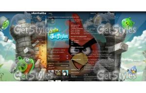 Angry Birds тема для контакта