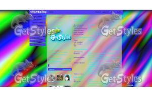 Радужные полосы тема для контакта