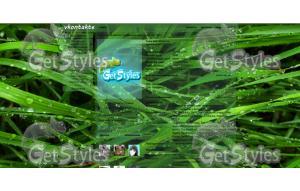 трава роса лето hd тема для контакта