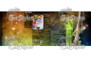 игуана_лягушка_ветка тема для контакта