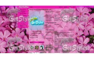 Pink flowers тема для контакта