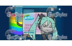 mikurainbow cat тема для контакта