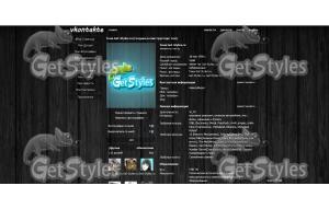 Black Background Wood  25 тема для контакта
