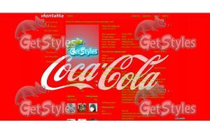 Coca Cola тема для контакта