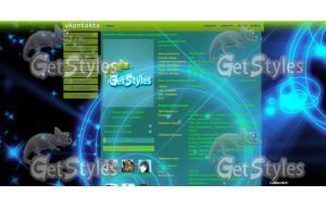 Blue Neon Nights тема для контакта