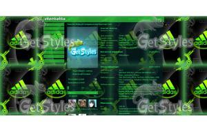 Adidas Green тема для контакта