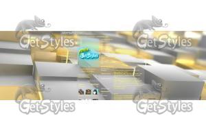 Gold  Silver Blocks_1920x тема для контакта
