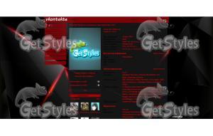 Абстракция RED  BLACK Авт тема для контакта