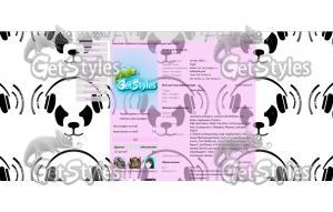Panda with headphones тема для контакта