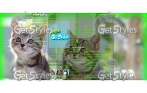 Коты в салатовом тема для контакта