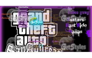 Тема Grand Theft Auto By тема для контакта