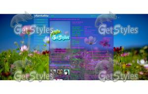 Поле с цветами тема для контакта