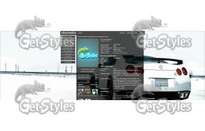 Nissan GTR white тема для контакта