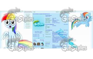 Rainbow Dash Радуга Деш тема для контакта