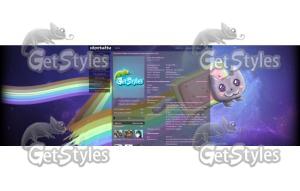 rainbow nyan cat тема для контакта