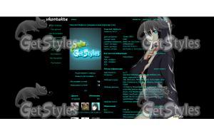 Black Rock Shooter Nightl тема для контакта